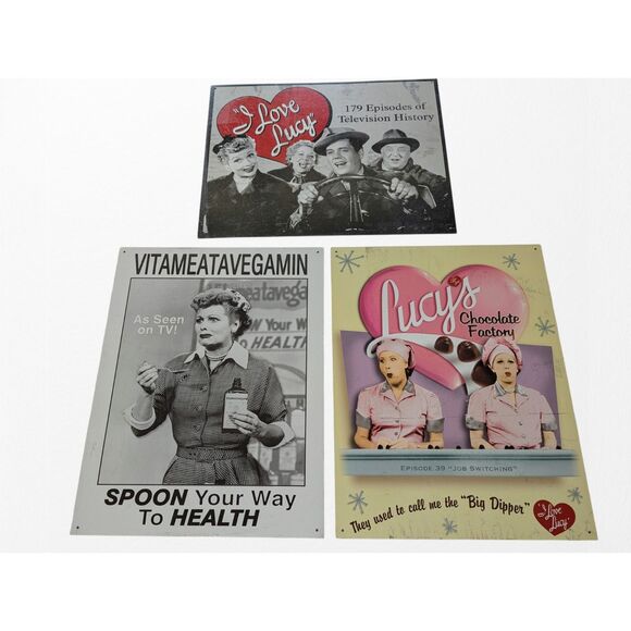 Vintage I Love Lucy metal signs -bundle of 3 - Picture 5 of 5
